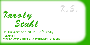 karoly stuhl business card